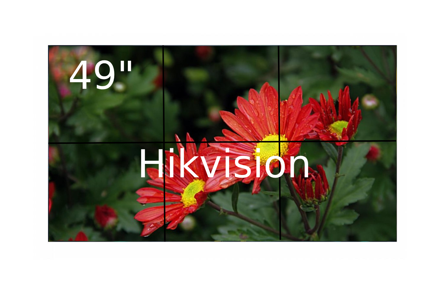  Фото видеостена 3x2 hikvision 49" ds-d2049lu-y - фото 1