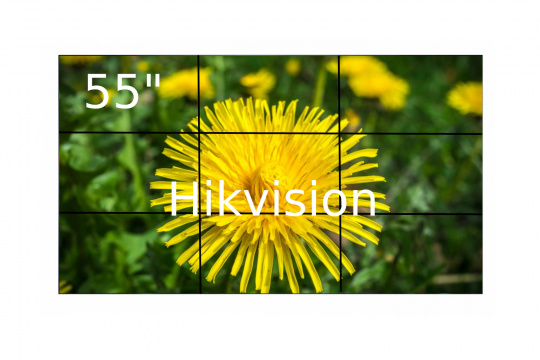 Изображение Видеостена 3x3 Hikvision 55" DS-D2055HE-G