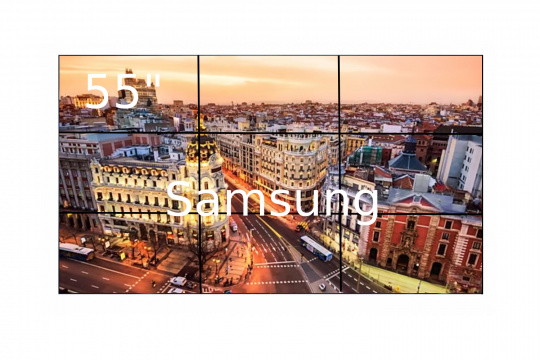 Изображение Видеостена 3x3 Samsung 55" VH55T-E
