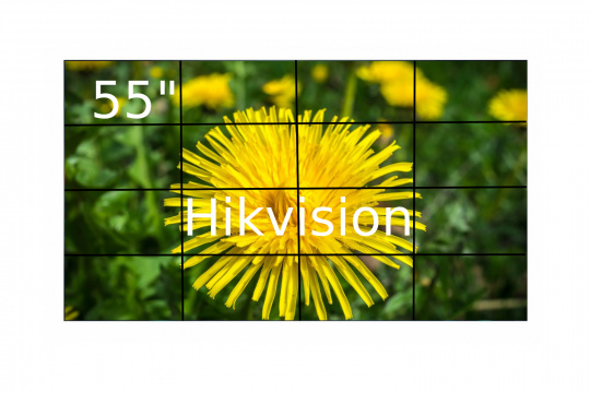 Изображение Видеостена 4x4 Hikvision 55" DS-D2055HE-G
