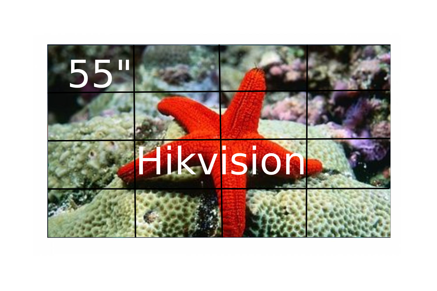  Фото видеостена 4x4 hikvision 55" ds-d2055hr-g - фото 1
