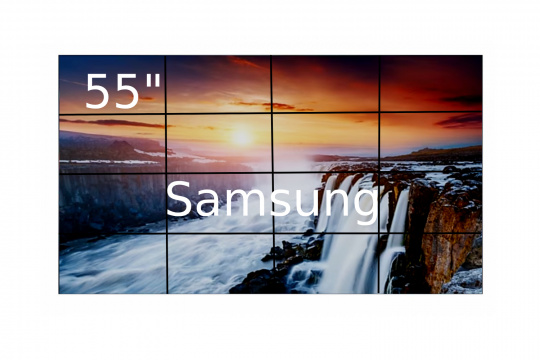 Изображение Видеостена 4x4 Samsung 55" VH55R-R