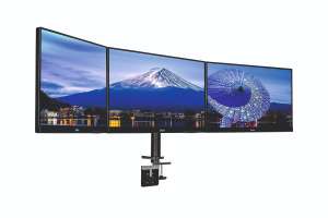  Фото гибкое настольное крепление для 3 мониторов iiyama ds1003c-b1 - фото 1
