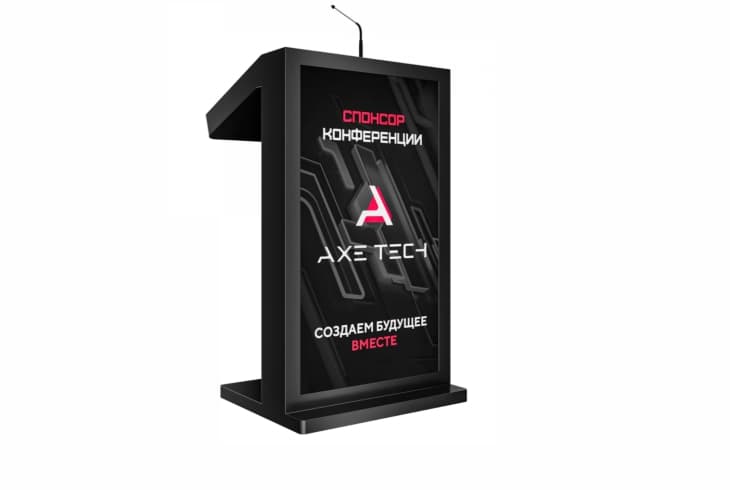  Фото интерактивная трибуна axetech 19" double с рекламным дисплеем - фото 4