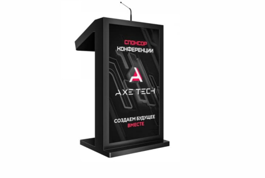  Фото интерактивная трибуна axetech 21.5" double с рекламным дисплеем - фото 1