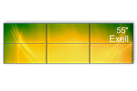  Фото видеостена 3x2 exell 55" expd-wa55ab15 - фото 1