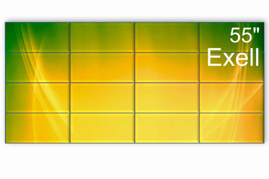  Фото видеостена 4x4 exell 55" expd-wa55ab15 - фото 1